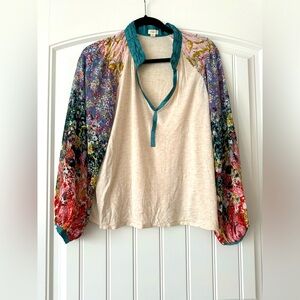 Tiny Anthropologie Eleanor Floral Blouse L New